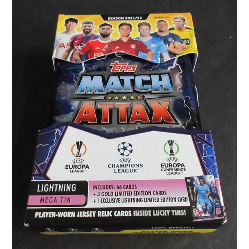 2021/22 Topps Match Attax Soccer Mega Tin Box (Lightning)