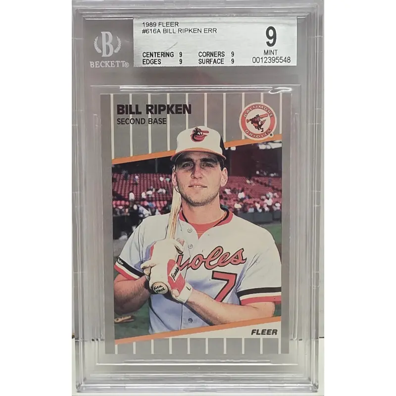 Billy Ripken 1989 Fleer FF Error #616 BGS 9 Mint
