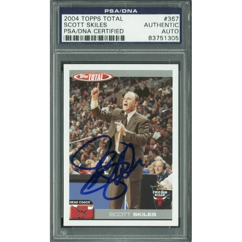 Bulls Scott Skiles Signed Card 2004 Topps Total #367 PSA/DNA Slabbed #83751305