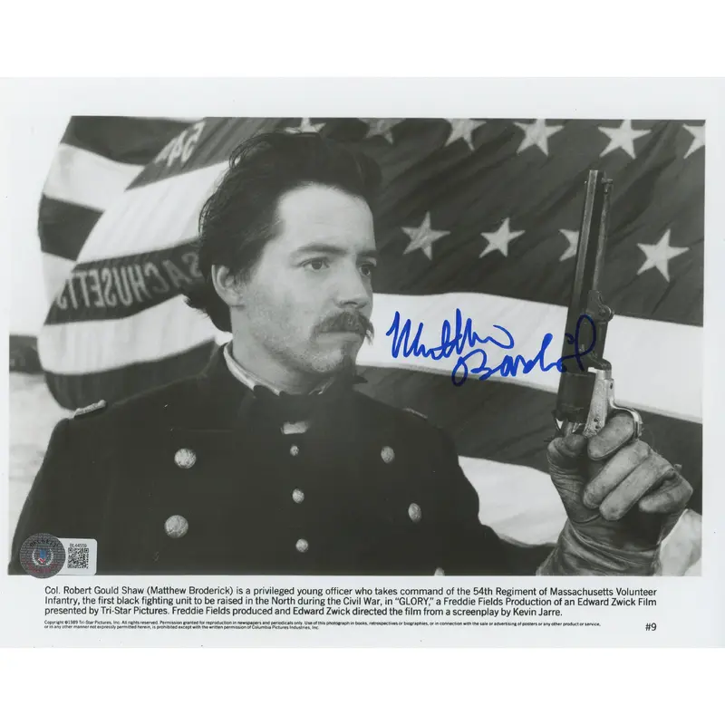 Matthew Broderick Glory Authentic Signed 8x10 Photo Autographed BAS #BL44559