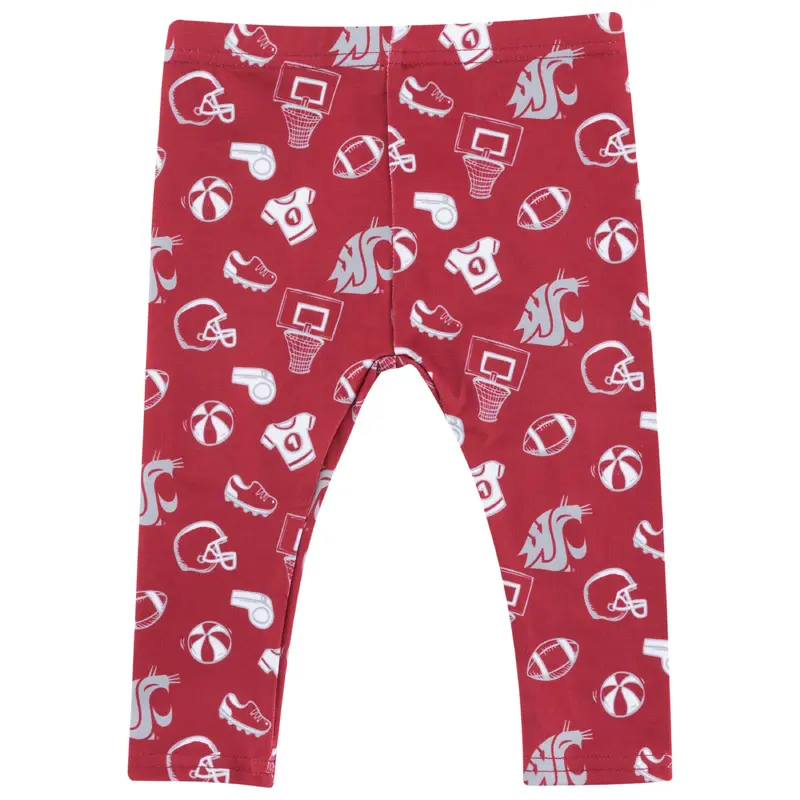 Zoozatz Sports Fan Crimson Infant Legginings