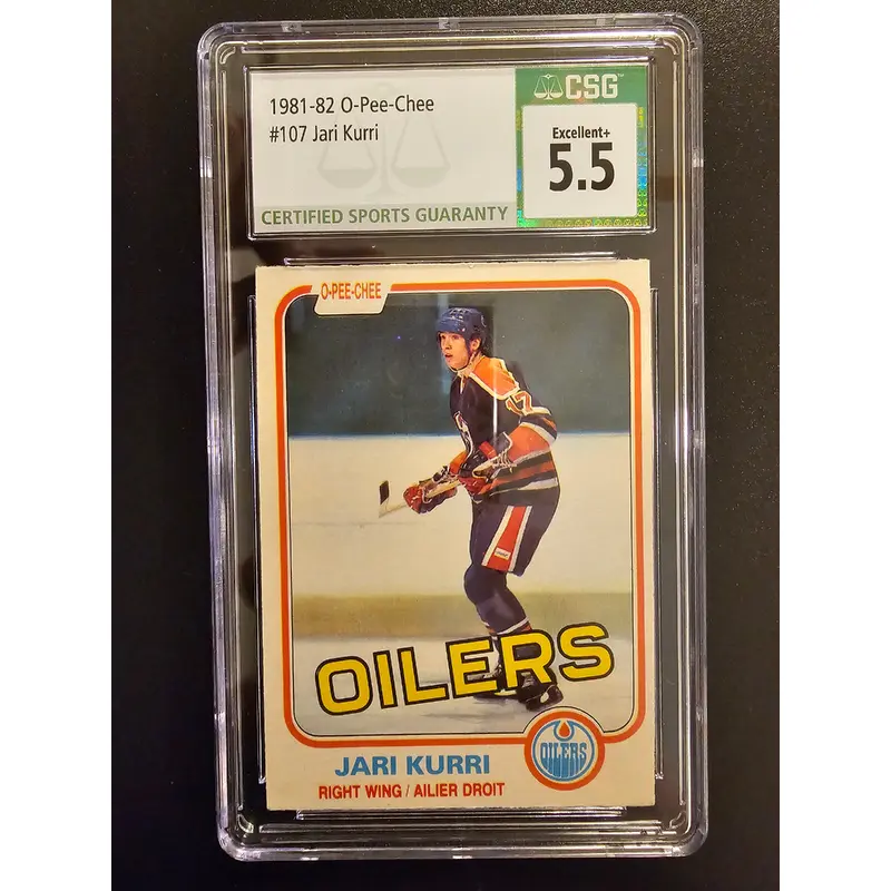 1981-82 O-Pee-Chee - jari Kurri RC #107 SGC 5.5