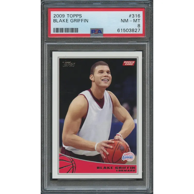 2009 Topps #316 Blake Griffin Rookie Card PSA NM-MT 8 Slabbed RC Clippers