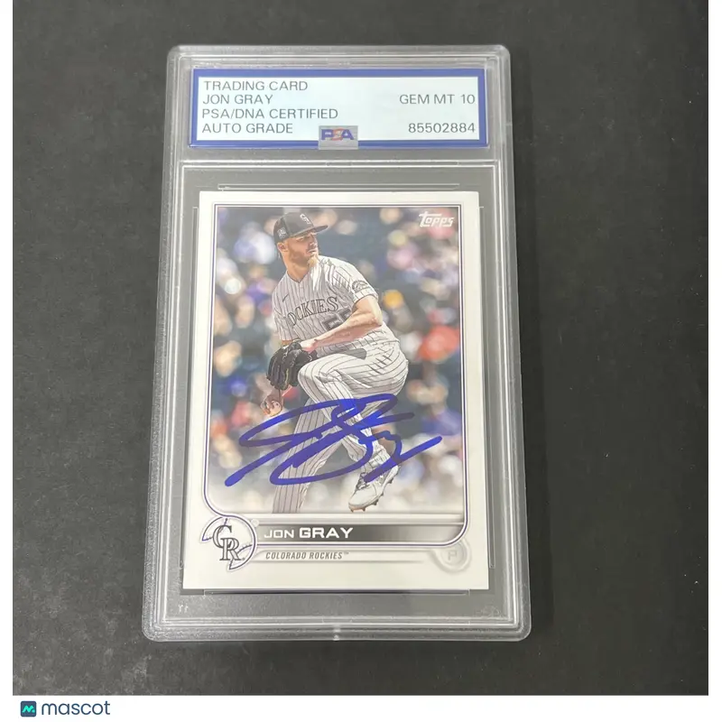 2022 Topps Series 1 #161 Jon Gray signed card PSA Auto 10