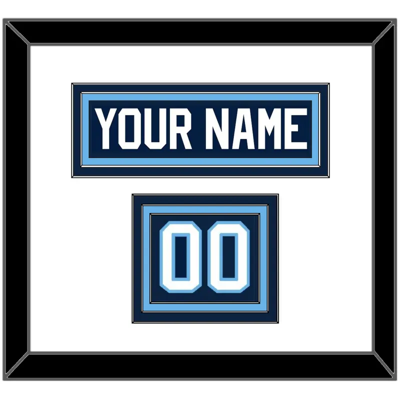 Maine Hockey Nameplate & Number (Shoulder) - Road Navy Blue (1993-1994) - Triple Mat 1