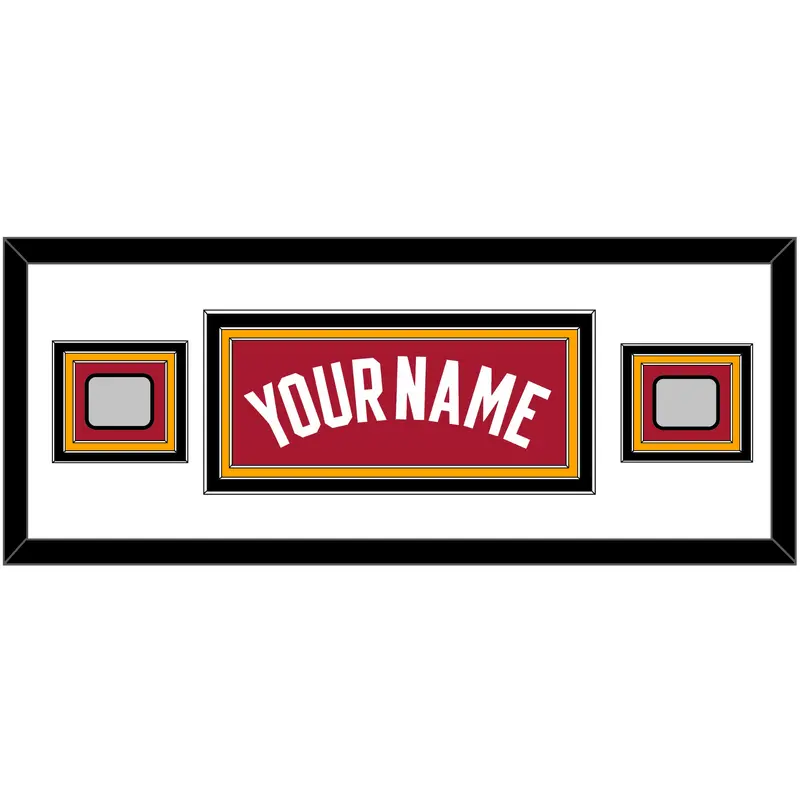 Miami Name & 2 Finals Patches - Alternate Red (2001-2008) - Triple Mat 2