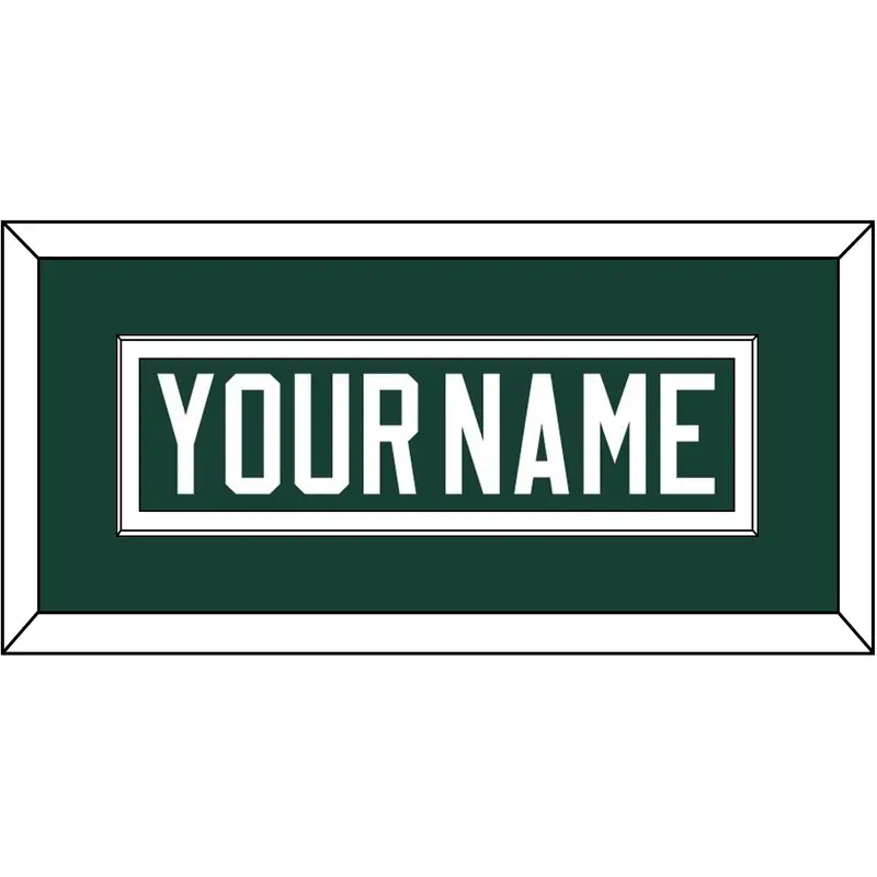 Michigan State Hockey Nameplate - Road Green (2017-2019)- Single Mat 1