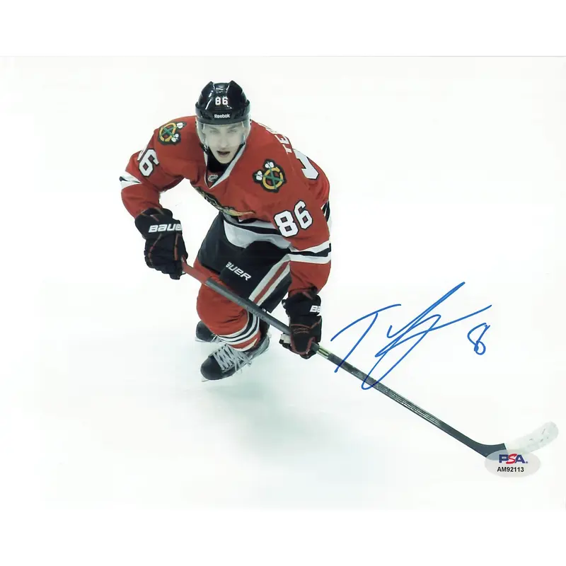 Teuvo Teravainen signed 8x10 photo Chicago Blackhawks PSA/DNA Autographed