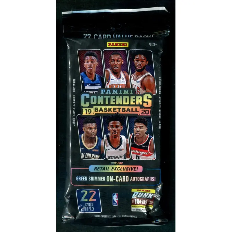 2019/20 Panini Contenders Basketball Unopened Value Pack (Retail) (22)