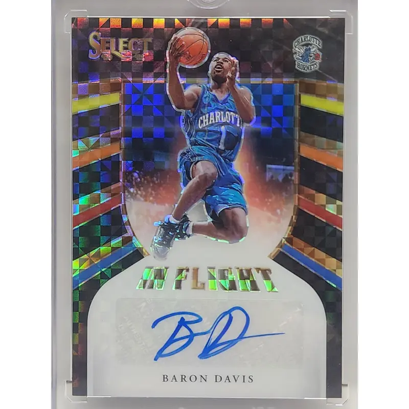 Baron Davis 2020 Panini Select In Flight Black Prizm 1/1 Auto