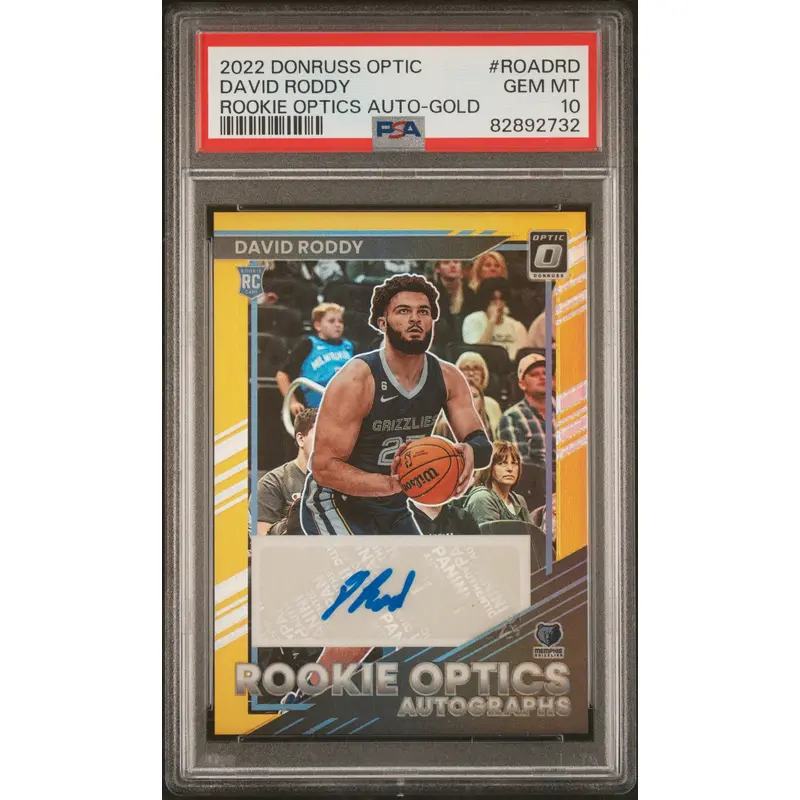 David Roddy 2022 Donruss Optic Gold Autograph #3/10 PSA 10 Gem Mint