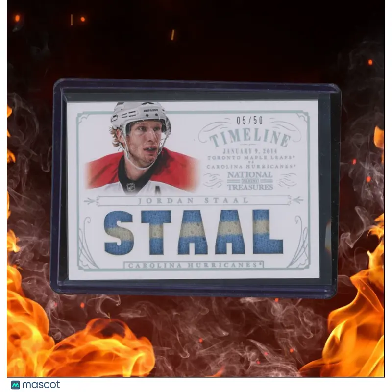 2013-14 Panini National Treasures Jordan Staal Timeline Jerseys Prime 05/50