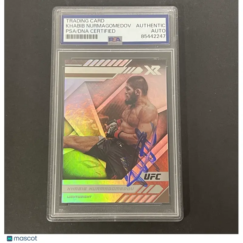 2021 Panini Chronicles #190 Khabib Nurmagomedov XR-UFC signed card PSA