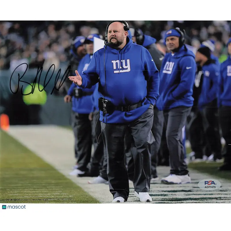 Brian Daboll Signed 8x10 Photo PSA New York Giants