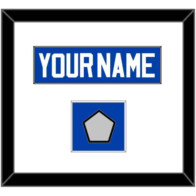 Detroit Name & 2X Champions Patch - Road Blue (1981-1996) - Single Mat 1
