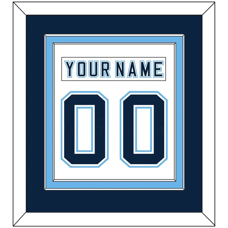 Maine Nameplate & Number (Back) Combined - Home White - Double Mat 3