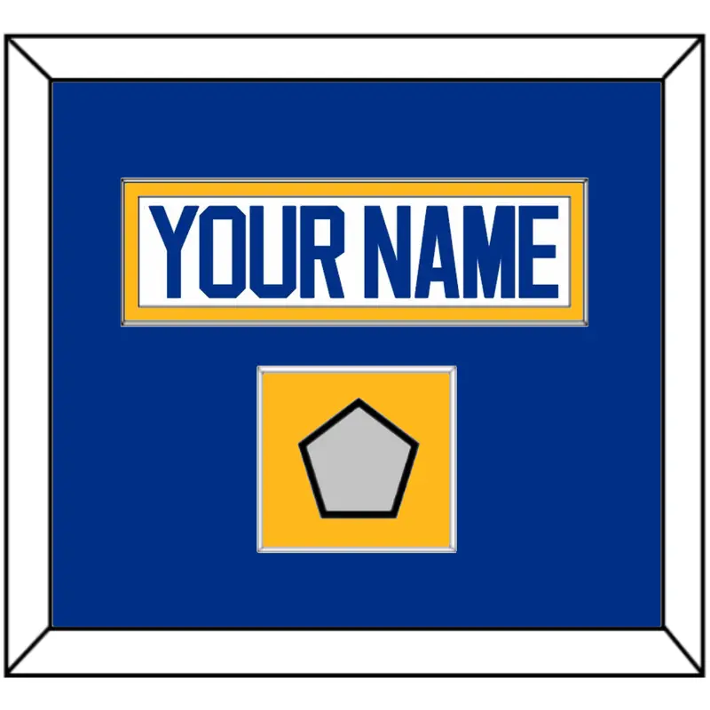 St. Louis Nameplate & Stanley Cup Champions Patch - Road White - Single Mat 3