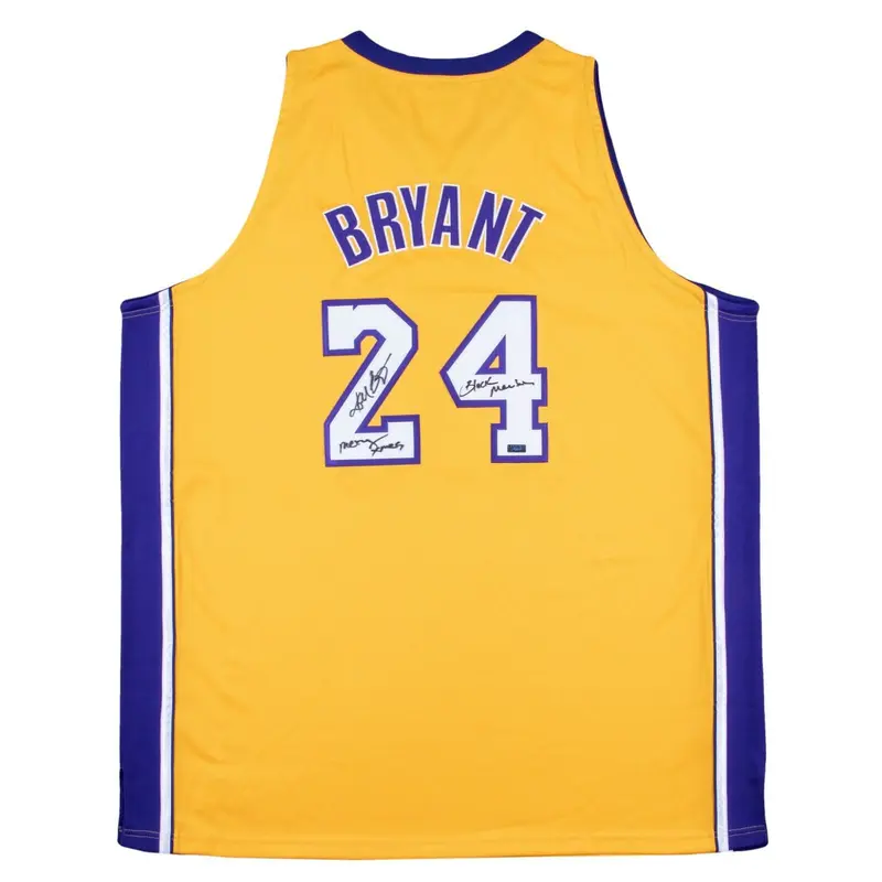 Kobe Bryant "Black Mamba" Signed #24 Authentic Los Angeles Lakers Jersey Panini