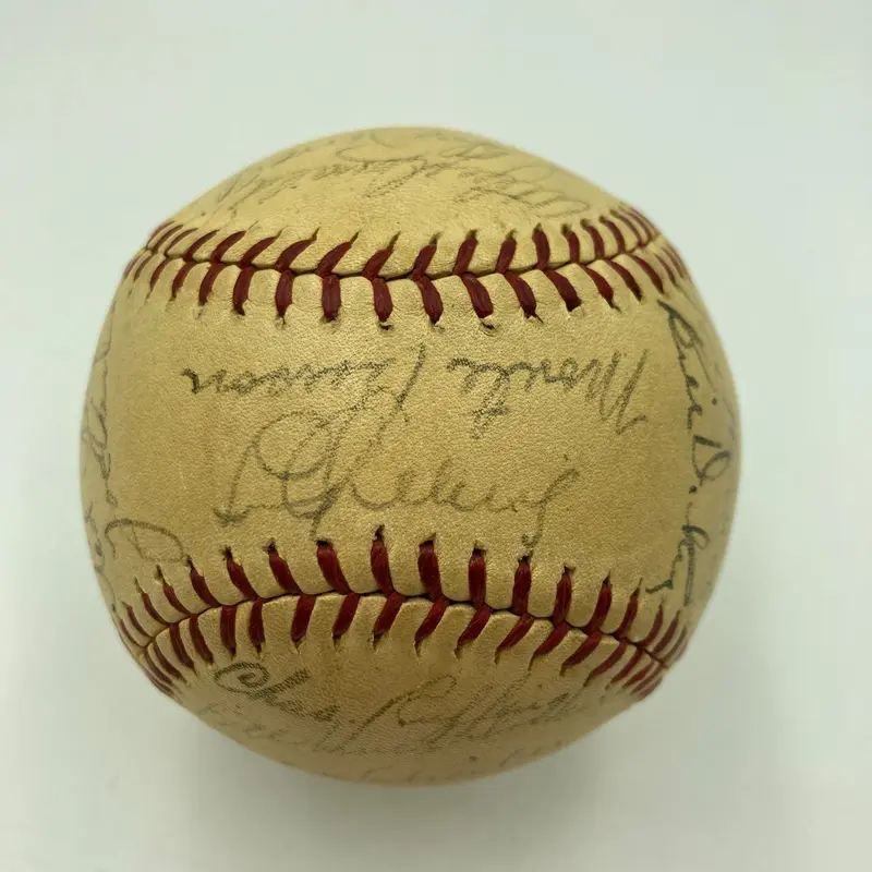Lou Gehrig 1938 New York Yankees World Series Champs Team Signed Baseball JSA