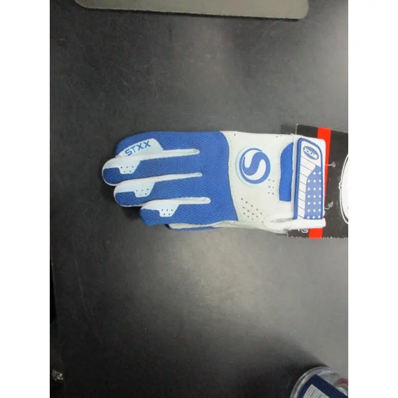 New STXX SheepSkin Leather Batting Gloves Blue/White Size Adult XL