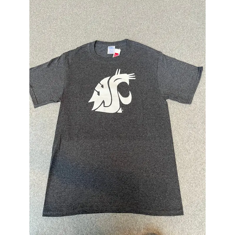 Gray Short Sleeved T-Shirt With Coug Logo