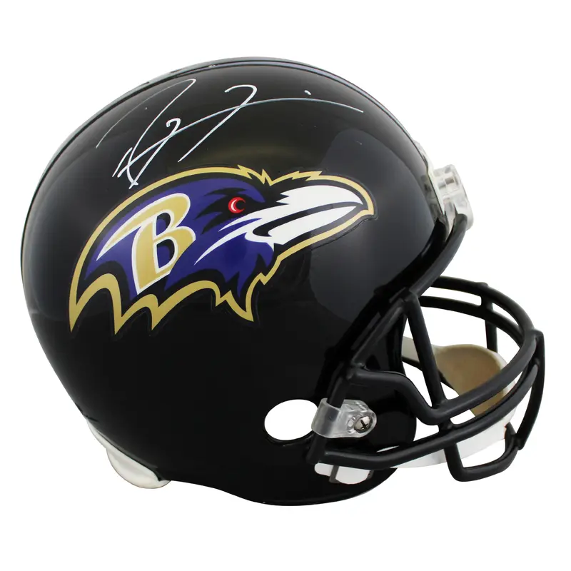 Ravens Ray Lewis Signed VSR4 Full Size Rep Helmet BAS Witnessed #2W943813