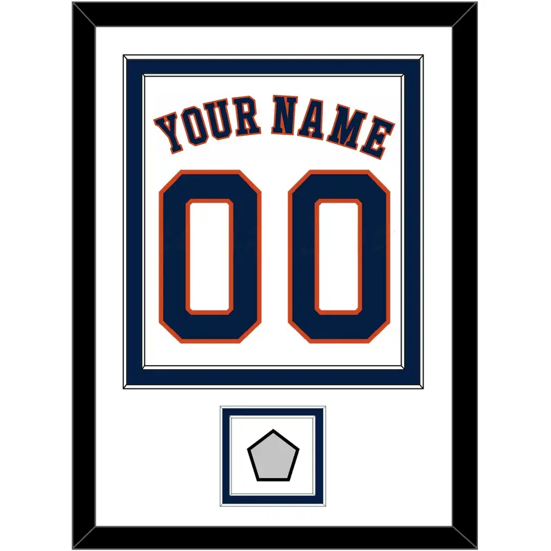 Houston Name, Number & World Series Jersey Patch - Home White - Double Mat 1