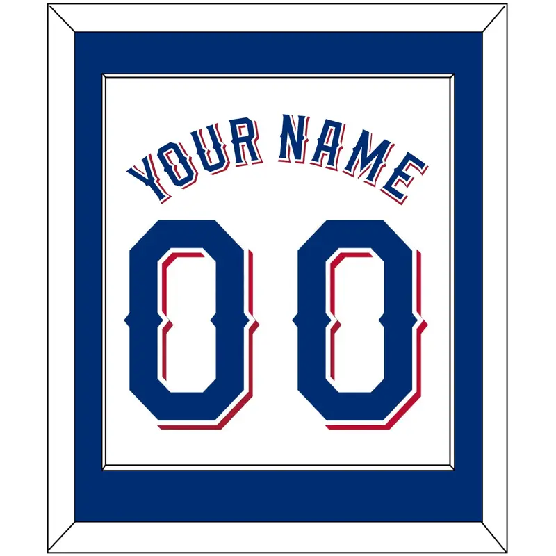 Texas Name & Number - Home White (2020-2023) - Single Mat 1