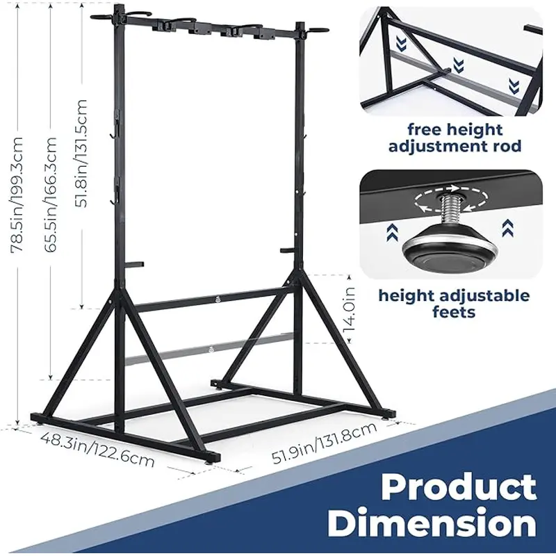 Used Deerfamy Freestanding Bike Storage Rack Max 8 Bikes, Bike Rack