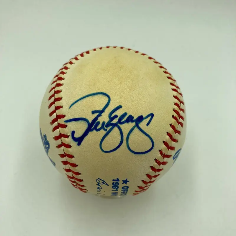 Steve Yeager Signed Vintage 1981 World Series Baseball LA Dodgers JSA COA