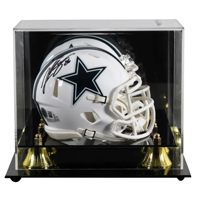 Cowboys Luke Schoonmaker Signed On-Field Alt 2022 Speed Mini Helmet W/ Case BAS