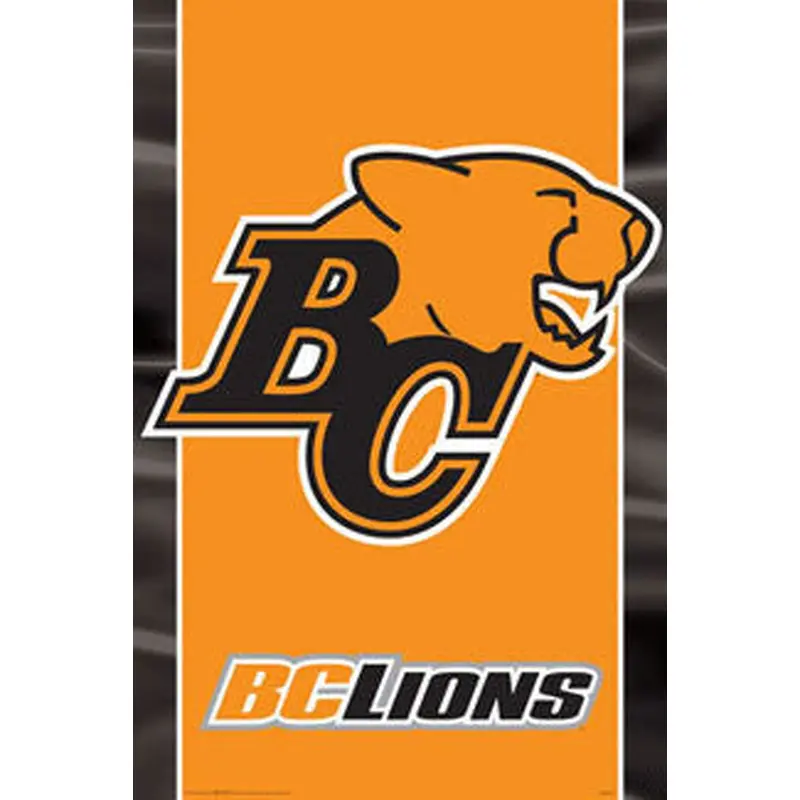 CFL B.C. Lions Official Team Logo Poster - Aquarius Inc.