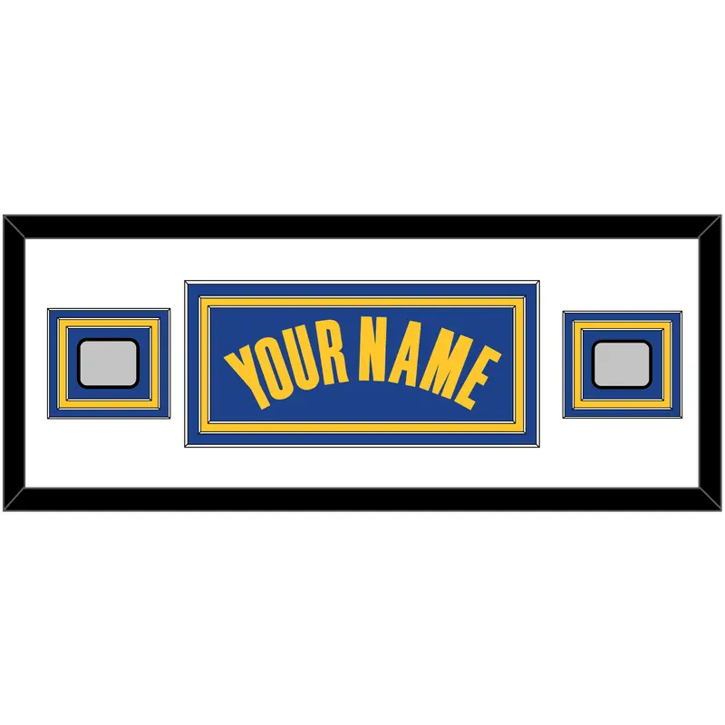 Golden State Name & 2 Champions Patches - Blue Icon - Triple Mat 2
