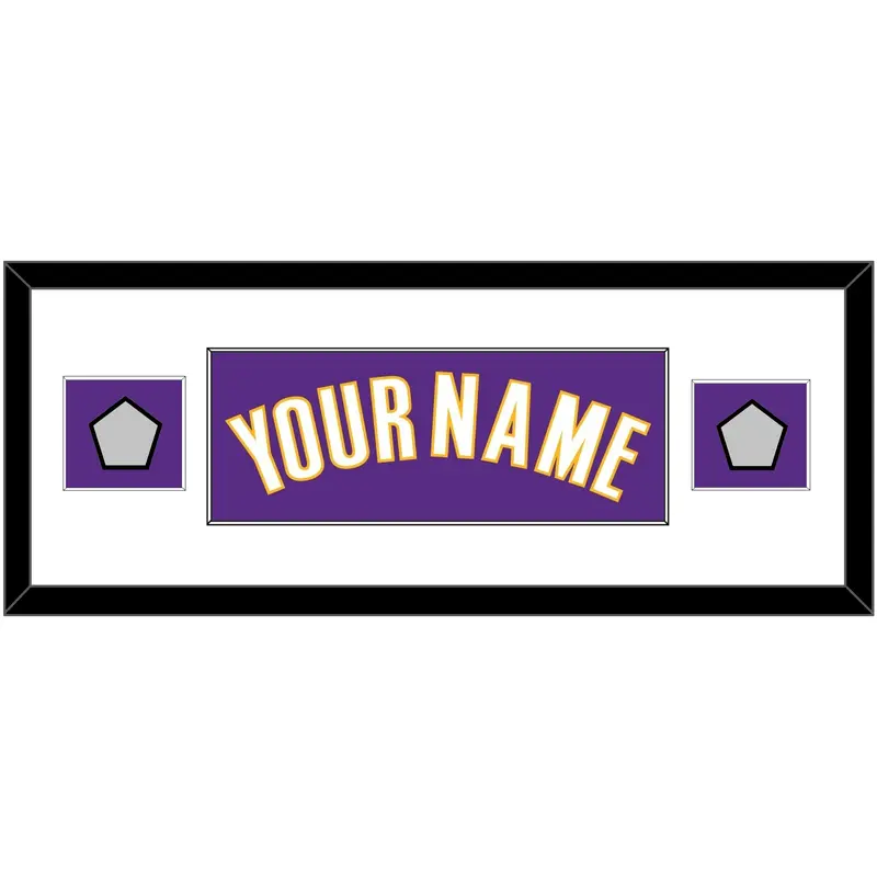 Los Angeles Name & 2 Champions Patches - Road Purple (1999-2004) - Single Mat 2