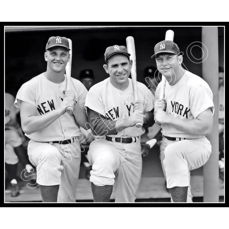 Mickey Mantle Roger Maris 8X10 Photo - Yogi Berra New York Yankees - 11912
