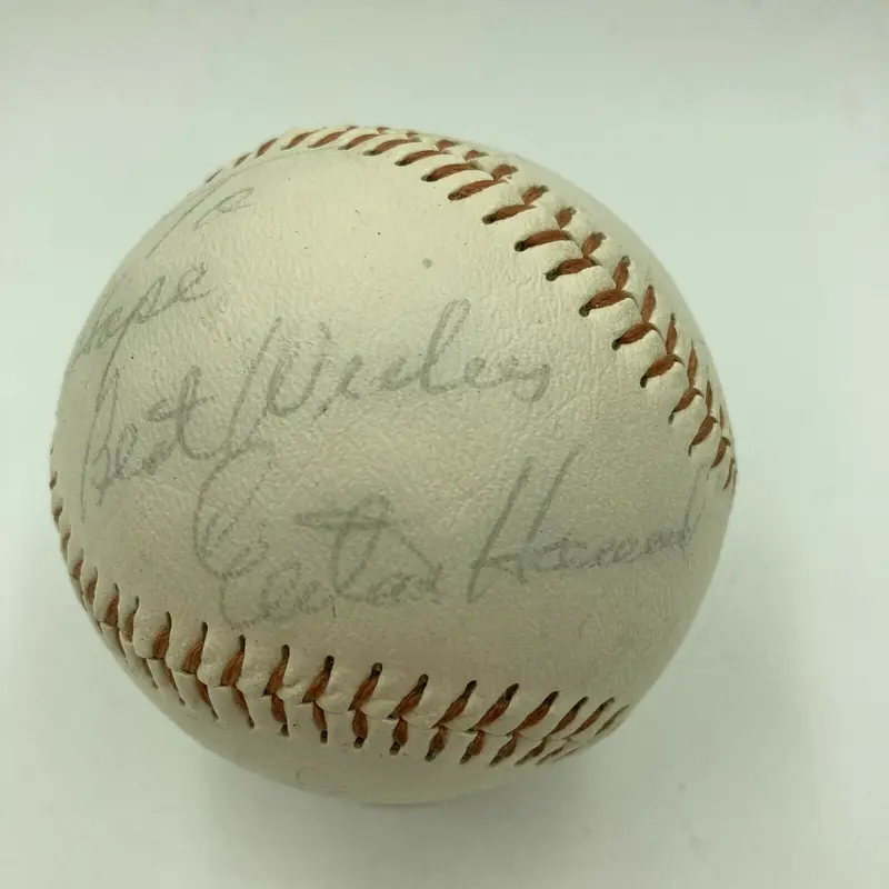 Elston Howard Signed Baseball Displays As Single Signed Baseball JSA COA