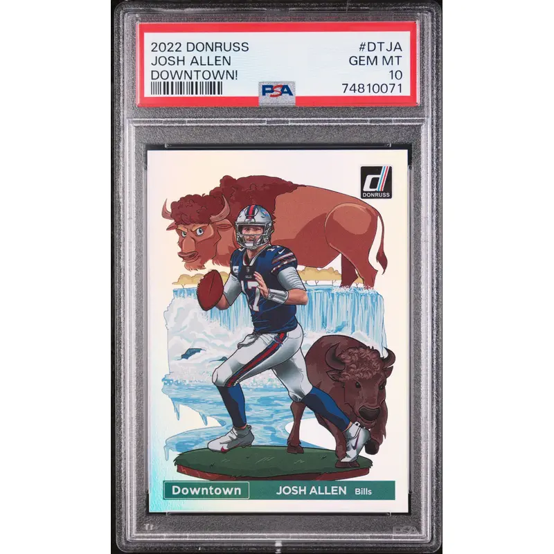 Josh Allen 2022 Donruss Downtwon PSA 10 Gem Mint