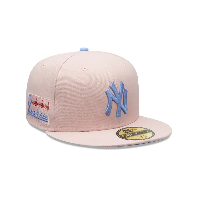 New Era - 59FIFTY Fitted -  New York Yankees Cooperstown - Pink Rouge/Light Blue UV