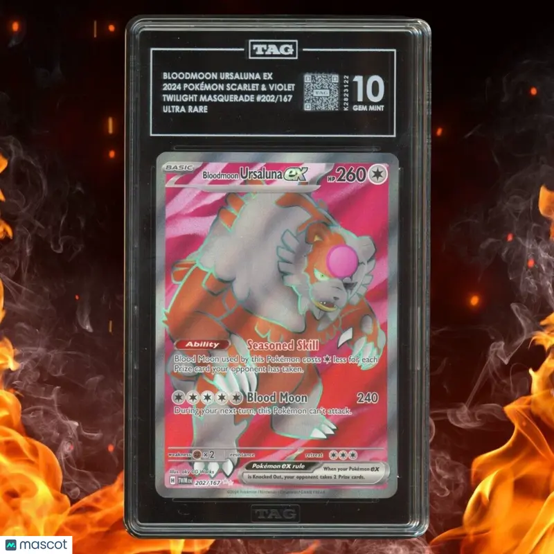 Pokemon Twilight Masquerade BLOODMOON URSALUNA EX Ultra Rare 202/167 TAG 10