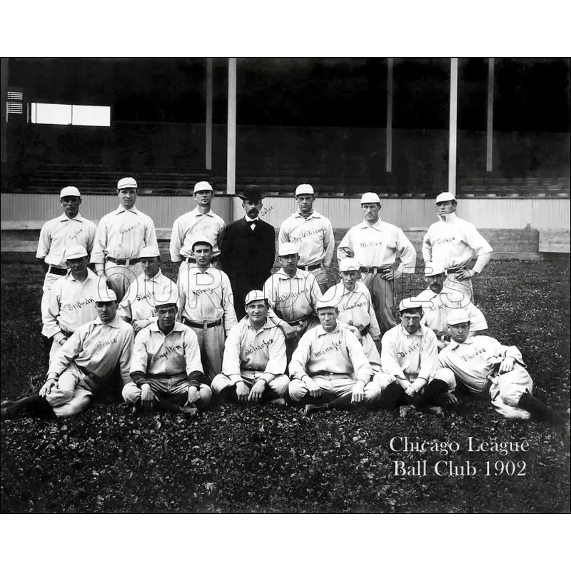 1902 Chicago Orphans 8X10 Photo -  Tinker Chance Cubs - 1154