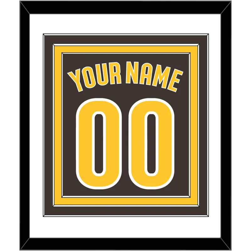 San Diego Name & Number - Alternate Brown - Triple Mat 1