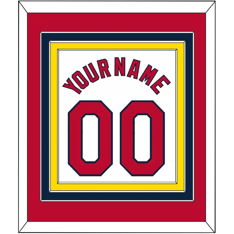 St. Louis Name & Number - Home White - Triple Mat 2