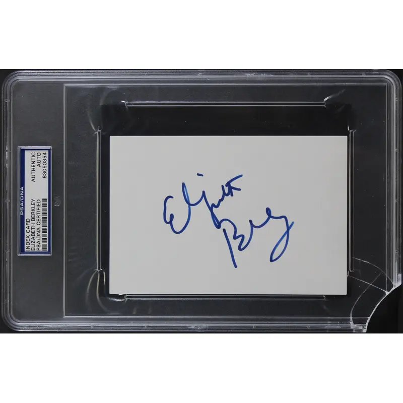 Elizabeth Berkley Saved By The Bell Authentic Signed 4x6 Index Card PSA Slabbed