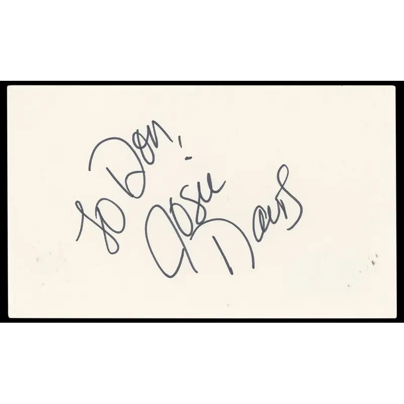 Josie Davis Charles in Charge Authentic Signed 3x5 Index Card BAS #BN33217