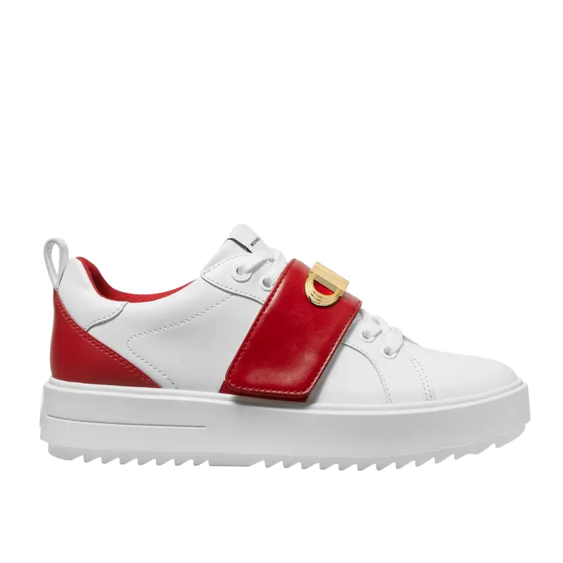 MICHAEL KORS WHT/RED WOMENS TENNIS SHOE SIZES 6-8.5  ,43F2EMFS1L CRIMSON