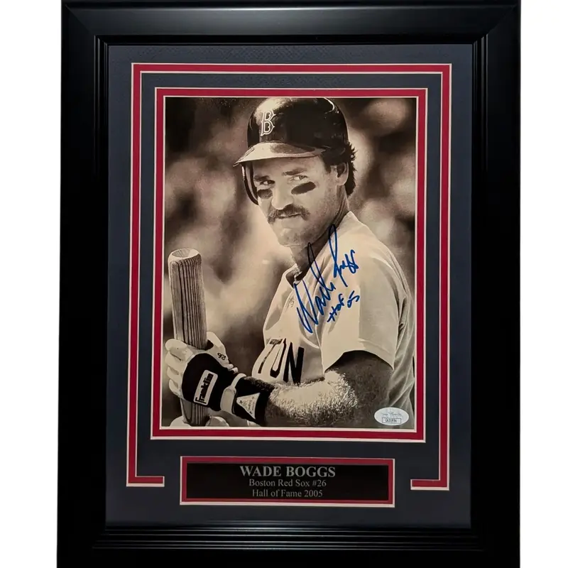 Wade Boggs Autographed Boston Red Sox Deluxe Framed 8x10 Photo - JSA