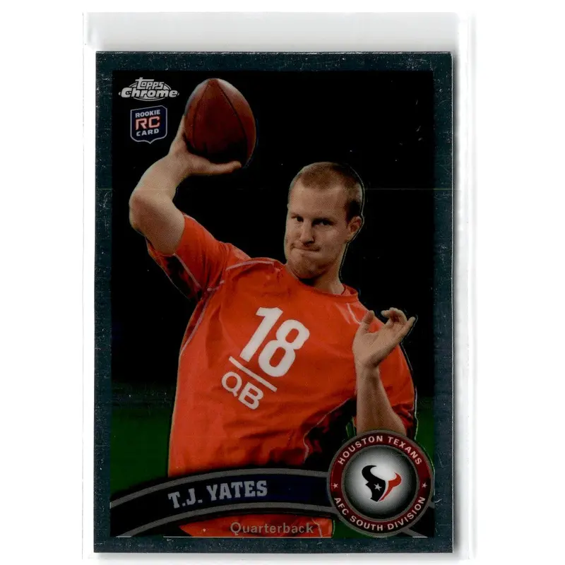 2011 Topps Chrome T.J. Yates #159 Rookie