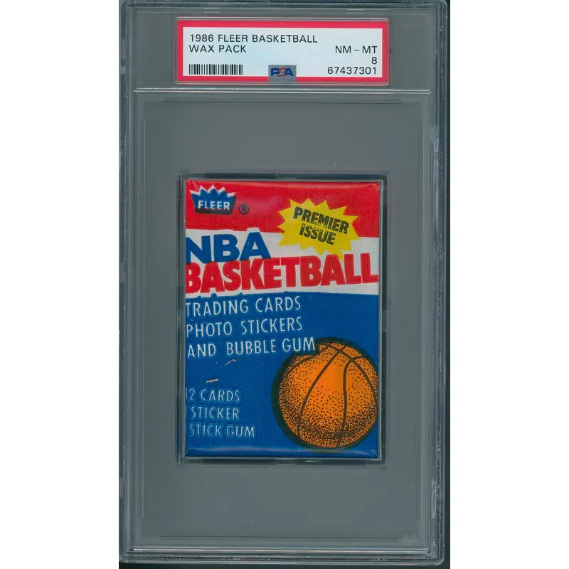 1986 1986/87 Fleer Basketball Unopened Wax Pack PSA 8 *7301
