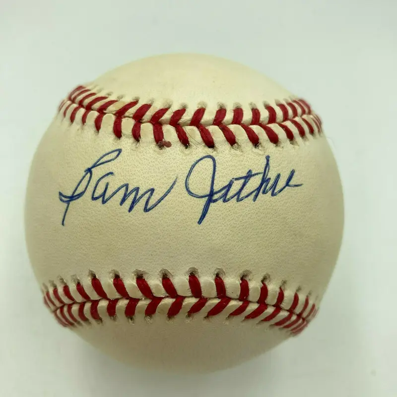 Sam Jethroe Signed Official Major League Baseball Negro League Legend JSA COA