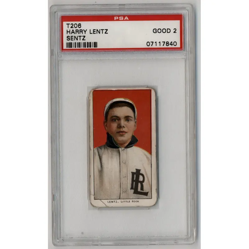 Harry Lentz 1909-11 T206 Sentz PSA 2 Good